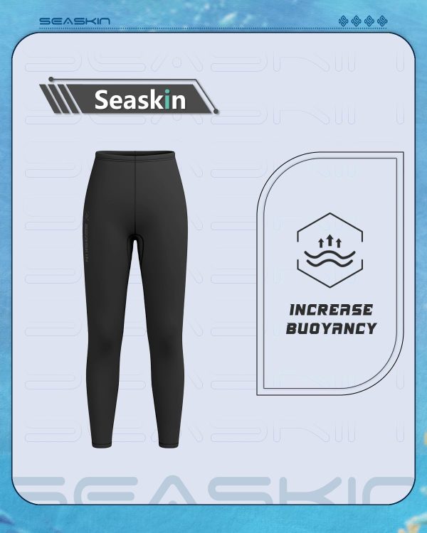 Seaskin Black Neoprene Wetsuit Pants Women-3