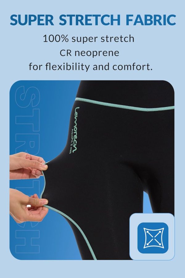 Lemorecn Green/line Wetsuit Pants for Women-1