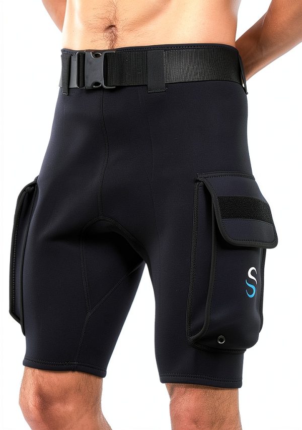 DIVE & SAIL Neoprene Wetsuit Shorts Black 3mm-0