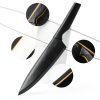 Knife Set with Block - Kitchen Knife Set German High-Carbon Steel - 15-Piece with Built-in Sharpener & Dishwasher Safe - Ergonomic Anti-Slip Handles,Black,Gift Box Included-2