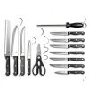Moss & Stone 14‑piece Knife Block Set Stainless Steel Black-1