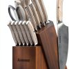 Knife Set, Astercook Kitchen Knife Set with Block, 15 Pcs Luxurious High Carbon German Stainless Steel Knives Set with Full Tang Ergonomic Handle, Dishwasher Safe Knife Block Set with Sharpening Rod-0