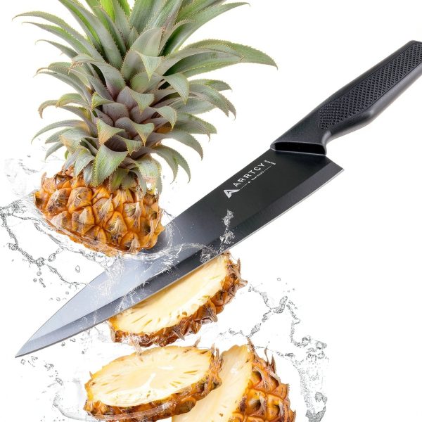 Knife Set with Block - Kitchen Knife Set German High-Carbon Steel - 15-Piece with Built-in Sharpener & Dishwasher Safe - Ergonomic Anti-Slip Handles,Black,Gift Box Included-3