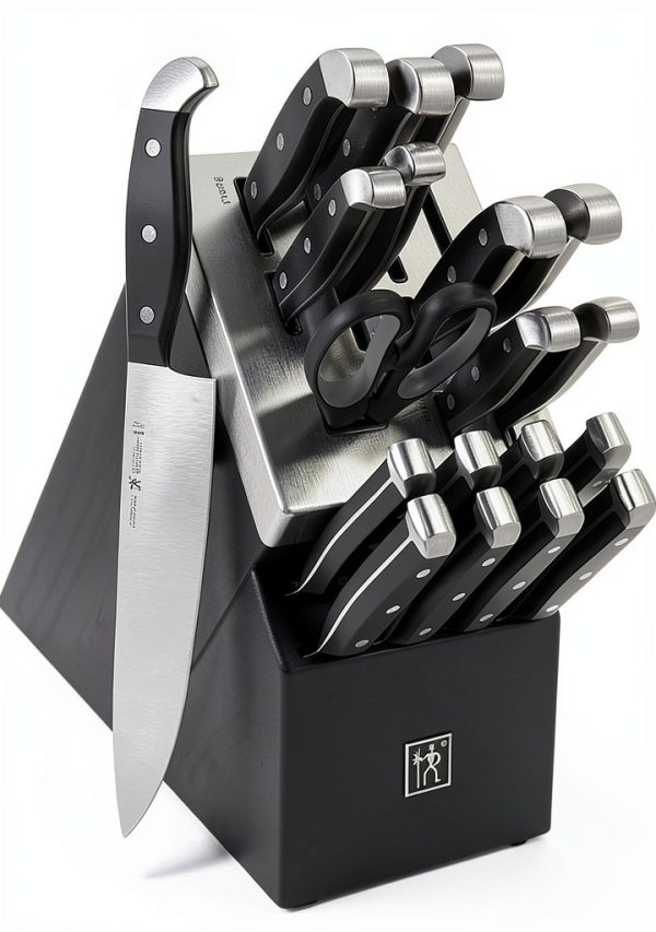 Henckels International Statement 20 Piece Black Self-Sharpening Knife Block Set-0