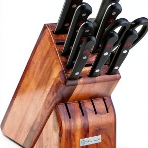 WÜSTHOF Gourmet 10-Piece Knife Block Set Acacia Wood High Carbon Steel-0